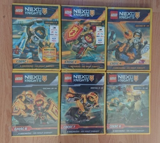 Zdjęcie oferty: LEGO nexo knight 6 dvd kpl folia