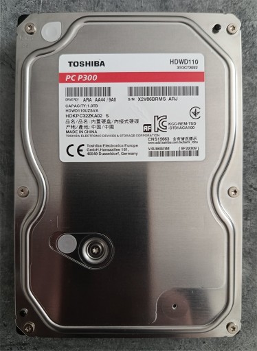 Zdjęcie oferty: Dysk HDD 3,5" Toshiba P300 1TB HDWD110. Gwarancja.