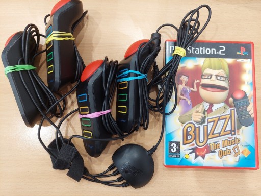 Zdjęcie oferty: Buzzery PS2 + BUZZ The Music Quiz 