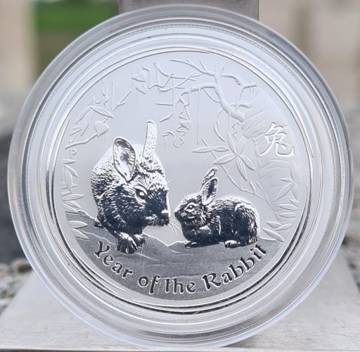 Zdjęcie oferty: Srebrna moneta Lunar II Rok Królika 2011, 1/2 oz