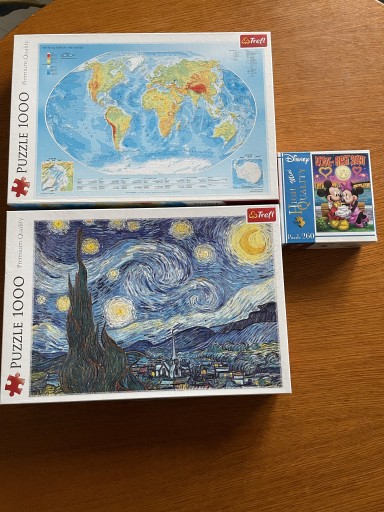 Zdjęcie oferty: PUZZLE ZESTAW 3 SZT 1000 + 1000 + 260 ELEMENTÓW