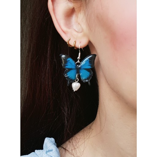 Zdjęcie oferty: Kolczyki niebieskie motylki 
