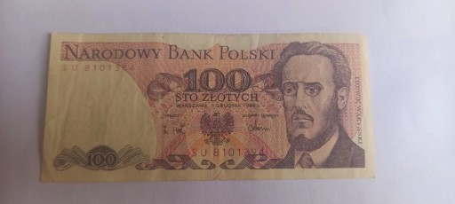 Zdjęcie oferty: Banknot 100 zł, Ludwik Waryński, 1.12.1988 r.