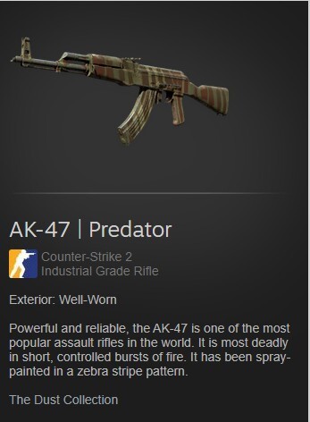 Zdjęcie oferty: skiny csgo, ak47 predator 