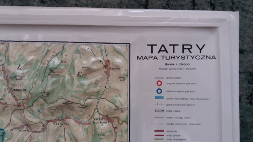 Zdjęcie oferty: Mapa plastyczna 1:75000 Tatry 3D wypukła duża