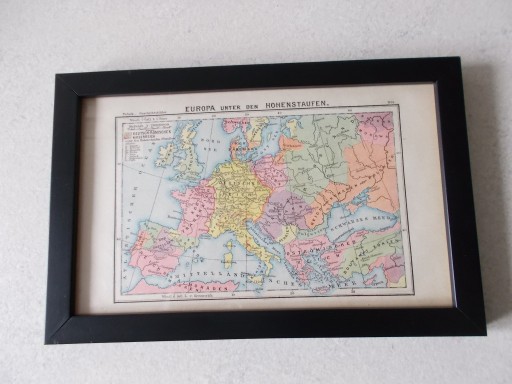 Zdjęcie oferty: Stara mapa- Europa unter den Hohenstaufen.
