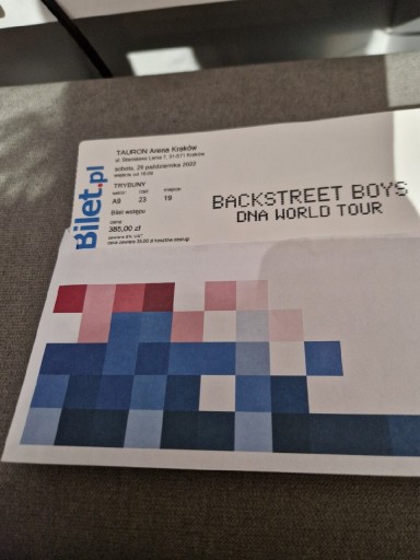 Zdjęcie oferty: Bilet na koncert zespołu Backstreet Boys! 