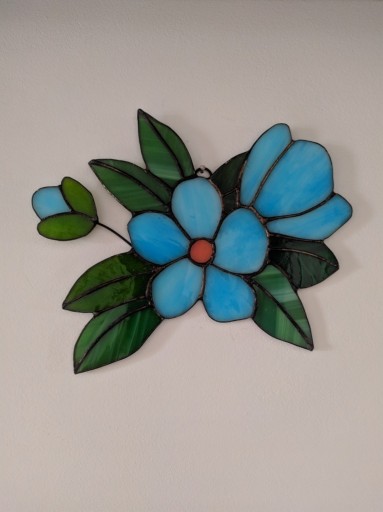 Zdjęcie oferty: Niebieski kwiaty - witraż Tiffany