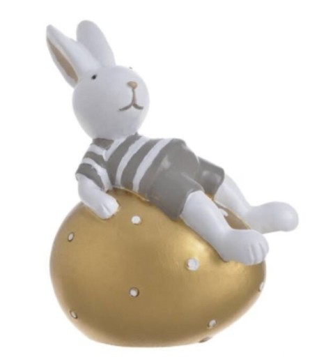 Zdjęcie oferty: Ceramiczna figurka zajacek na jajku wys.8cm 2*4.5