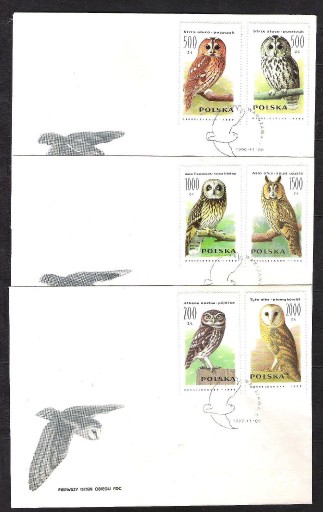 Zdjęcie oferty: KOPERTY FDC FI 3146 (0883) SOWY