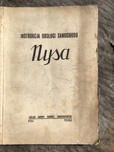 Zdjęcie oferty: Instrukcja obsługi samochodu Nysa, 1962 rok