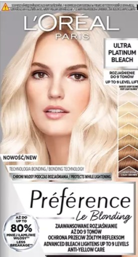 Zdjęcie oferty: HIT ! L'Oréal Paris Preference Rozjaśniacz do Włosów Ultra Platinum