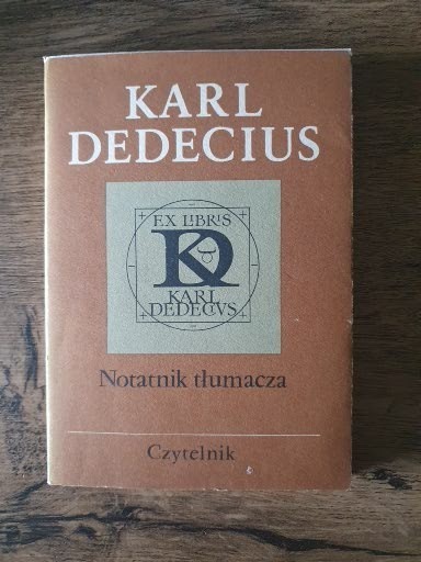 Zdjęcie oferty: Notatnik tłumacza - Karl Dedecius