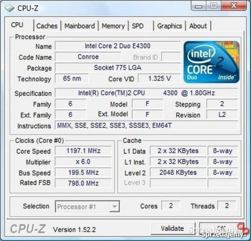 Zdjęcie oferty: Procesor dwurdzeniowy Core2Duo E4300 1.8GHz LGA775