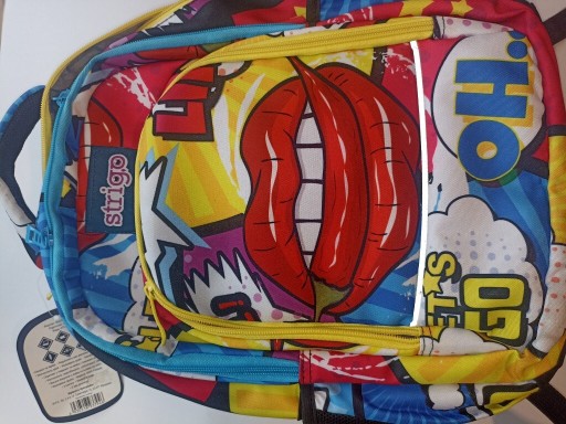 Zdjęcie oferty: Nowy Plecak szkolny wielokomorowy Strigo wielokolorowy 31l odblaski pojemny