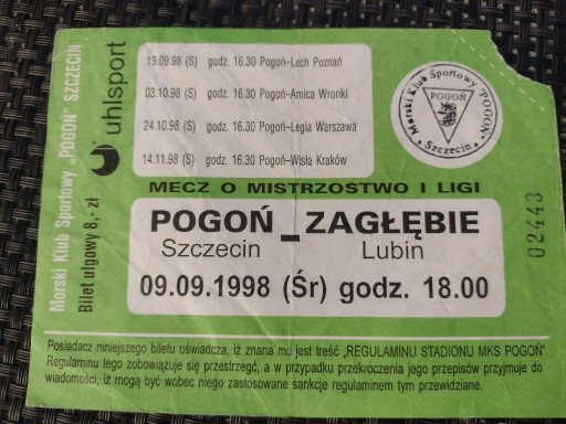 Zdjęcie oferty: Pogoń Szczecin - Zagłębie Lubin        ulgowy