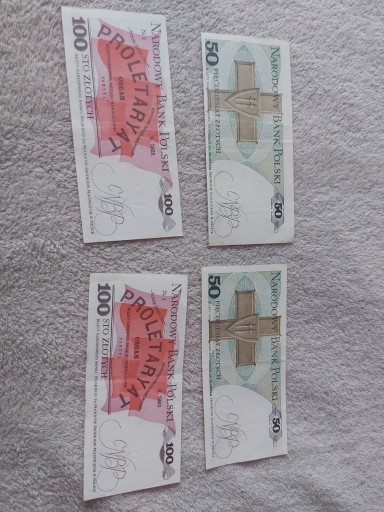 Zdjęcie oferty: Banknoty 100 (1986) oraz 50(1988) 