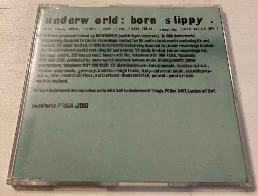 Zdjęcie oferty: Underworld – CD Born Slippy .NUXX (Short) Single