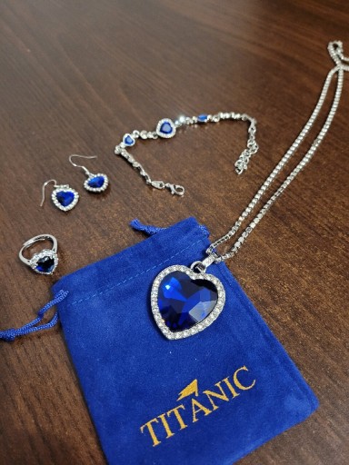 Zdjęcie oferty: Zestaw srebrnej biżuterii serce oceanu titanic