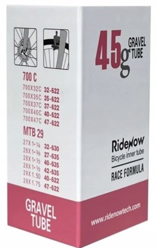 Zdjęcie oferty: Dętka Ride Now Light 45g SCHRADER 42mm Gravel 700/32-47C MTB 29/1.5-2.0