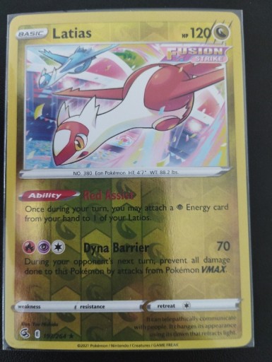 Zdjęcie oferty: Fusion Strike - Latias rare Reverse Holo