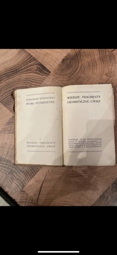 Zdjęcie oferty: Wiersze fragmenty dramatyczne uwagi 1910WYSPIAŃSKI