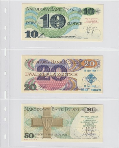 Zdjęcie oferty: 6 banknotów od 10 zł do 500 zł  zestaw 