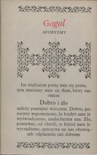 Zdjęcie oferty: Mikołaj Gogol. Aforyzmy