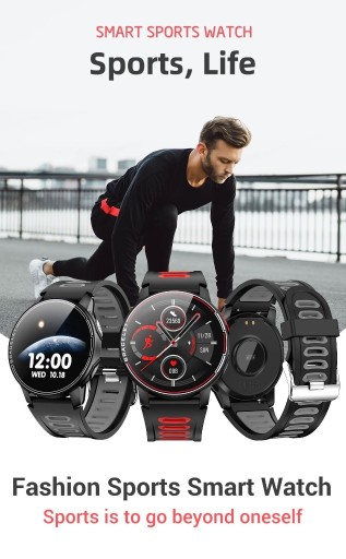 Zdjęcie oferty: L6 SLIMY Smartwatch, tętno, kroki, puls, stoper