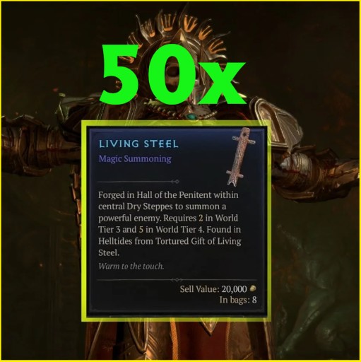 Zdjęcie oferty: Diablo 4 Sezon  Living Steel 50 Żywa Stal Grigoire