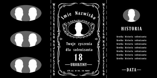 Zdjęcie oferty: Personalizowana etykieta na butelkę Jack Daniels