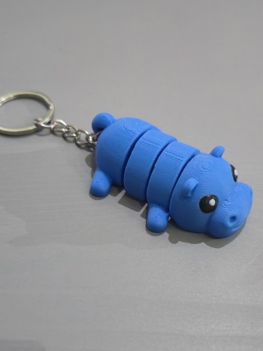 Zdjęcie oferty: Brelok Hipopotam 3D – fidget, gadżet do kluczy / plecaka
