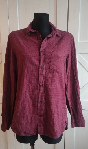 Zdjęcie oferty: Męska koszula burgundowa w pepitkę h&m l.o.g.g.