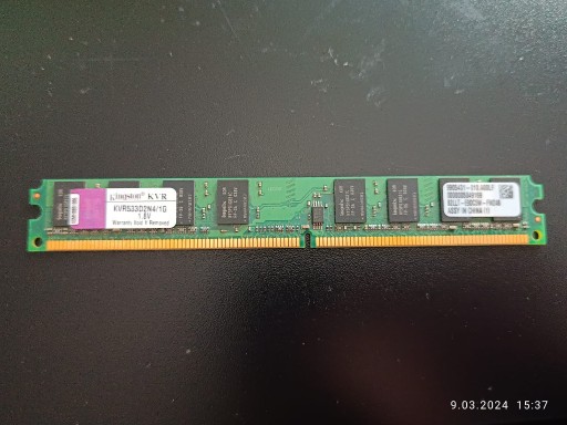 Zdjęcie oferty: Pamięć RAM DDR2 Kingston KVR533D2N4 1G
