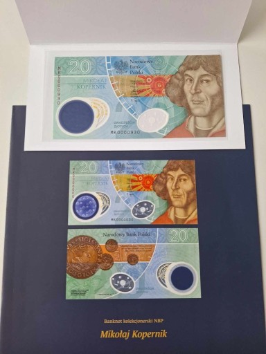 Zdjęcie oferty: Banknot kolekcjonerski 20zł Kopernik NR.MK000930