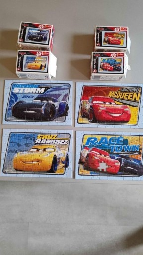 Zdjęcie oferty: Zestaw 4x puzzle Auta 54 elem. Zygzak McQueen Cars