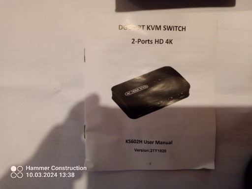 Zdjęcie oferty: Rozdzielacz switch KVM HDMI