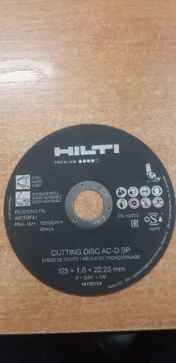 Zdjęcie oferty: TARCZA DO CIĘCIA HILTI 125X1X22