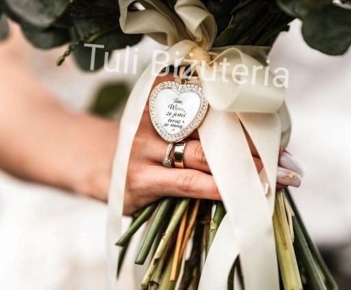 Zdjęcie oferty: Medalion zdjęcie do bukietu ślubnego ślub dekoracj