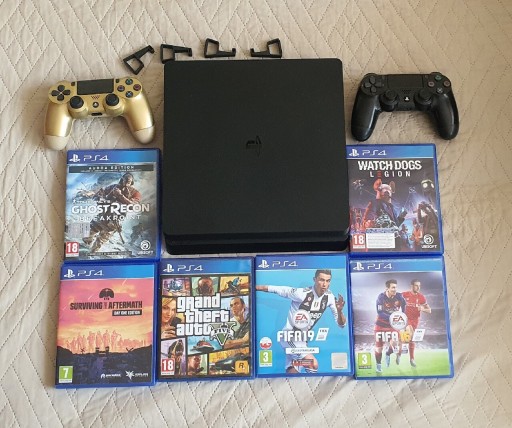 Zdjęcie oferty: Konsola PlayStation 4 Slim 500Gb PS4 Zadbana, 2 Pady, Gry w zestawie