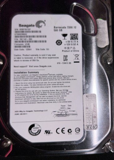 Zdjęcie oferty: Dysk Seagate 500gb