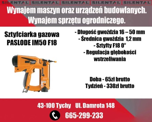 Zdjęcie oferty: Wynajem sztyfciarki gazowej PASLODE