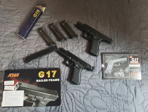 Zdjęcie oferty: ASG Glock g17 , g18c +3 magazynki GBB greengas 