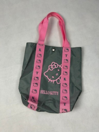 Zdjęcie oferty: Szaro różowa torba torebka pojemna hello Kitty do ręki na nadgarstek