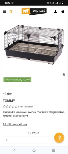 Zdjęcie oferty: Ferplast tommy 80 klatka dla gryzoni królik/świnka