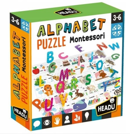 Zdjęcie oferty: Headu Puzzle Edukacyjne Alfabet Montessori 3-6L