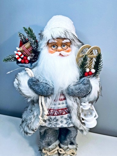 Zdjęcie oferty: Figurka Mikołaj Bożonarodzeniowy Biały XL 50 CM 