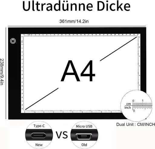 Zdjęcie oferty: Tablica do kalkowania Podświetlana tablica A4