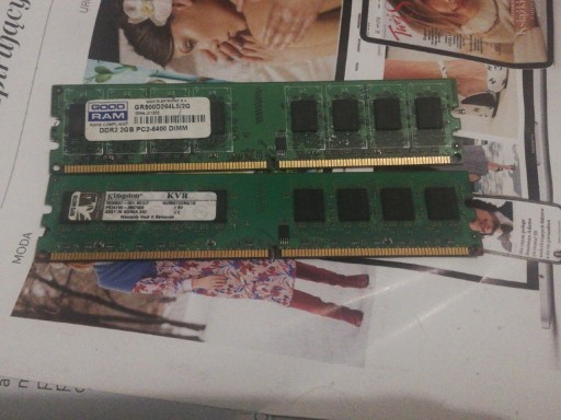 Zdjęcie oferty: DDR2 KINGSTON $ GOOD RAM pamięć 1X1GB 1X2GB