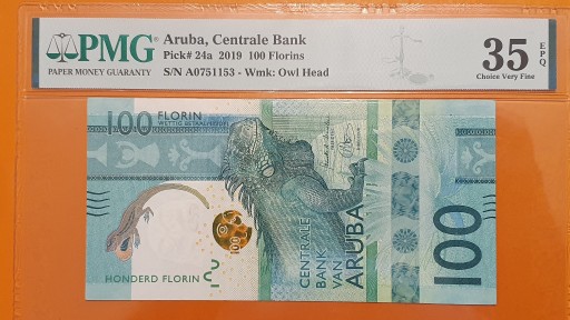 Zdjęcie oferty: ARUBA 100 FLORIN 2019 R.   PMG 35 
